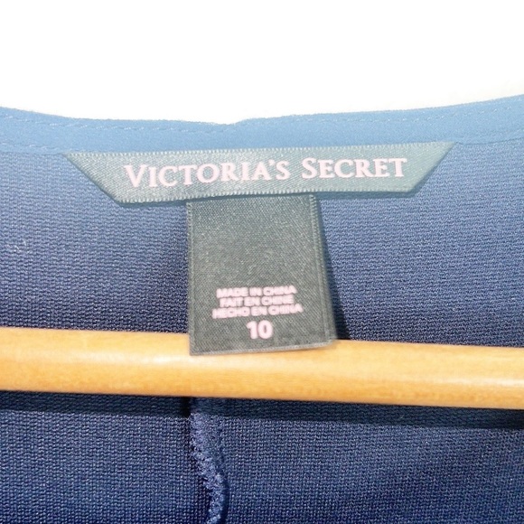 Victoria's Secret Y2K Navy Blue Mini Peplum Mesh Tank Dress - Picture 7 of 12